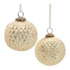 Ball Ornament (Set of 6) 3"D, 4"D Glass