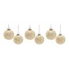 Ball Ornament (Set of 6) 3"D, 4"D Glass