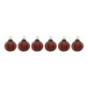 Ball Ornament (Set of 6) 4"D Glass