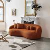 Drake Japandi Style Curvy Boucle Sofa