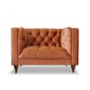 Evelyn Mid-Century Modern Tufted Back Velvet Lounge Chair