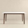 Carlos Solid Wood White Top Dining Table