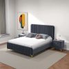 Bethany Velvet Upholstered Platform Bed