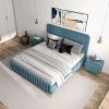 Bethany Velvet Upholstered Platform Bed