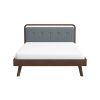Clyda Mid Century Modern Modern Solid Wood Platform Bed