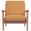 Connor Solid Wood Genuine Leather Lounge Chair