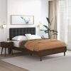 Bryce Mid-Century Modern Dark Grey Fabric Upholstered Platform Bed