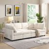 Sectional Sofa Couch Sofa Bed U-shaped Sofa with Two Movable Ottomans