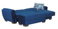PrimeNest SkyHaven Collection Upholstered Convertible Chaise Lounge with Storage
