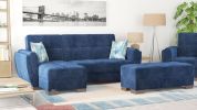 PrimeNest SkyHaven Collection Upholstered Convertible Chaise Lounge with Storage