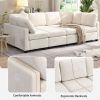 Sectional Sofa Couch Sofa Bed U-shaped Sofa with Two Movable Ottomans