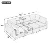 Sectional Sofa Couch Sofa Bed U-shaped Sofa with Two Movable Ottomans